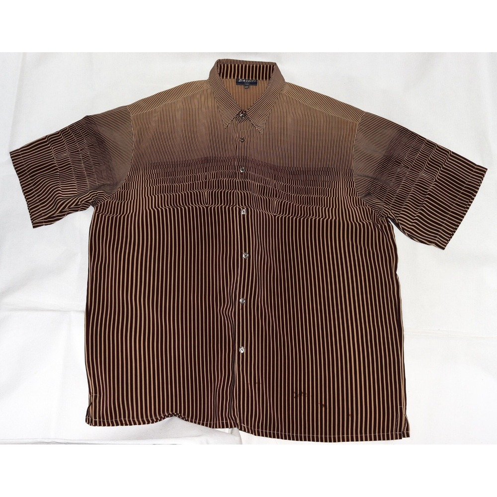 Bassiri Uomo USA Men's Short Sleeve Button‎ Shirt Casual Size 3XL